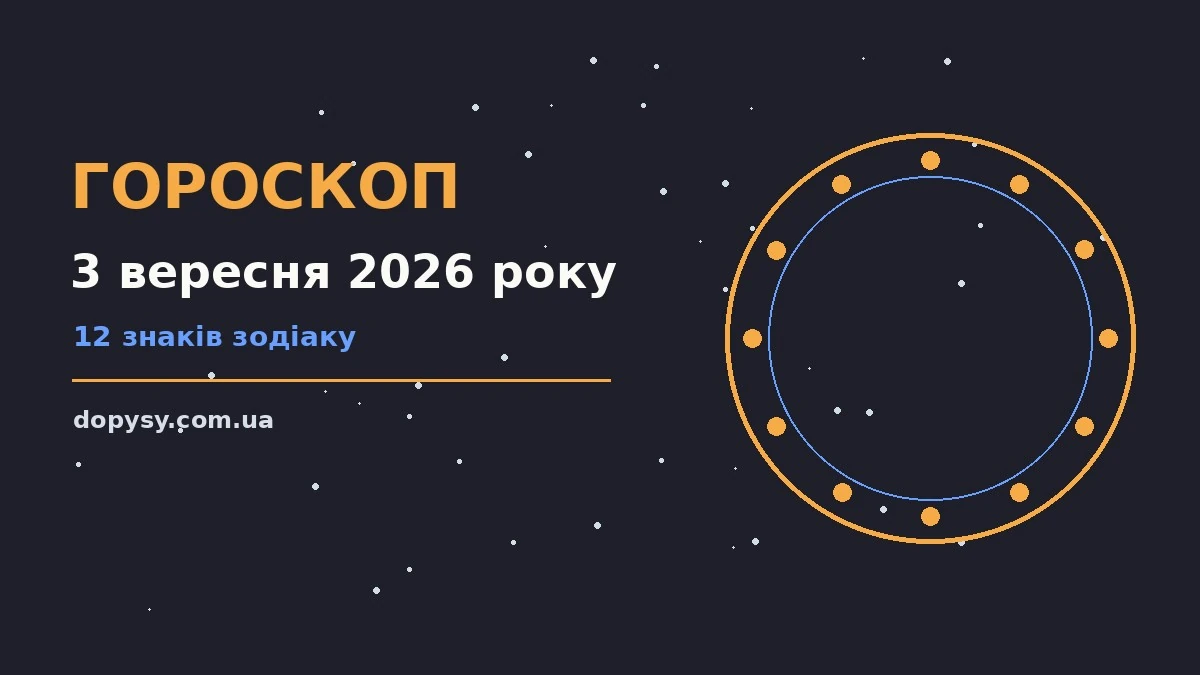 Гороскоп на 3 вересня 2026 року: детальний прогноз дня про настрій, справи та гроші