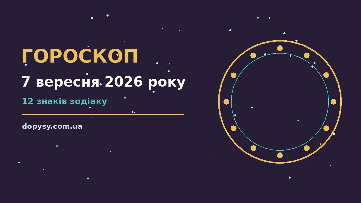 Гороскоп на 7 вересня 2026 року: детальний прогноз дня про настрій, справи та гроші