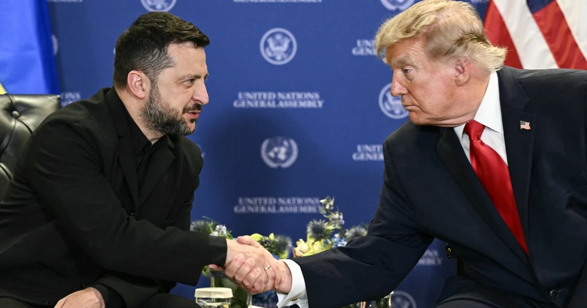 Зеленський і Трамп під час зустрічі на полях 81-ї сесії Генасамблеї ООН у Нью-Йорку