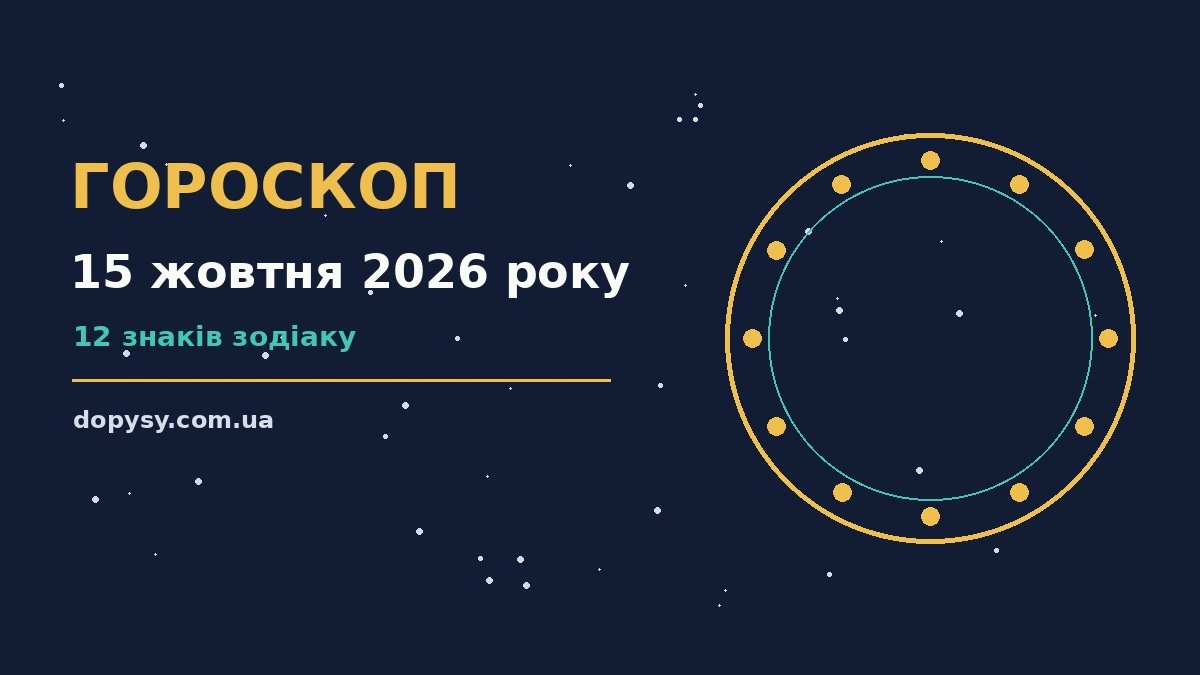 Гороскоп на 15 жовтня 2026 року: детальний прогноз дня про настрій, справи та гроші