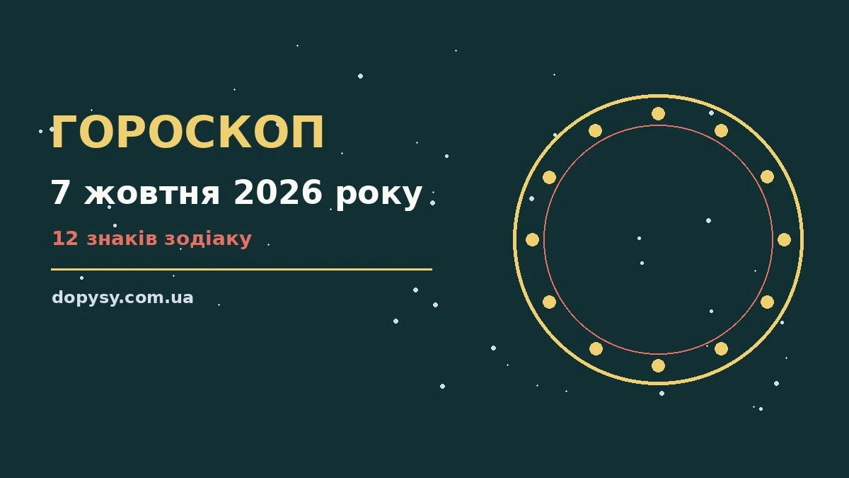 Гороскоп на 7 жовтня 2026 року: детальний прогноз дня про настрій, справи та гроші